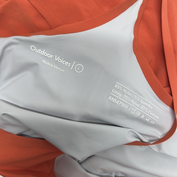 Outdoor Voices The Exercise Dress Sleeveless Mini Lined Stretch Orange Large - Picture 7 of 8